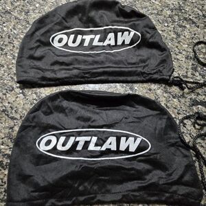 Lot Of 2 Outlaw Helmet Dust Covers/bag 15 Plus Inches Wide, 9 Inches Tall